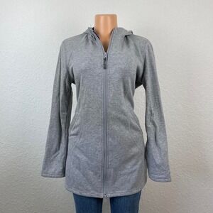 Grey Mid Length Athleta Zip Up Jacket